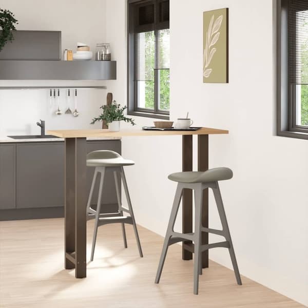 vidaXL Barbordben naturstål 2 stk 50x(110-111) cm stål