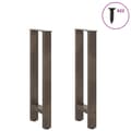 Miniatyrbilde 3 av 10: vidaXL Konsollbordben naturstål 2 stk 38 x (72-73) cm stål