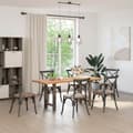 Miniatyrbilde 2 av 10: vidaXL Spisebordben naturstål 2 stk 50x(72-73) cm stål