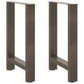 Miniatyrbilde 1 av 10: vidaXL Spisebordben naturstål 2 stk 50x(72-73) cm stål