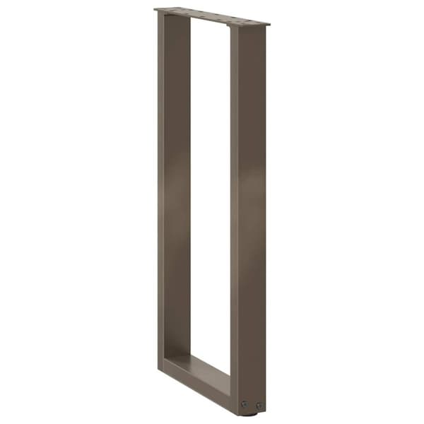 vidaXL sofabordben U-formet 2 stk. naturstål 38x(72-73) cm stål