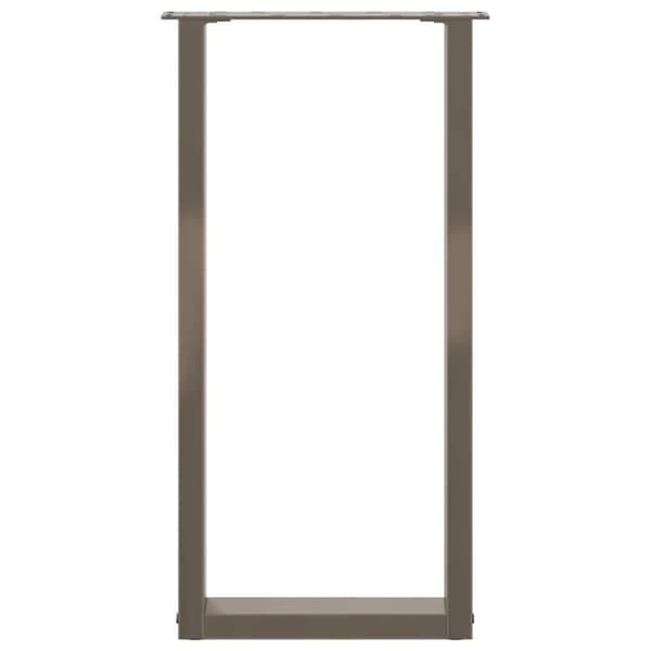 vidaXL sofabordben U-formet 2 stk. naturstål 38x(72-73) cm stål