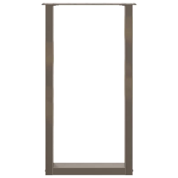 vidaXL sofabordben U-formet 2 stk. naturstål 40x(90-91) cm stål