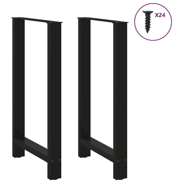 vidaXL Baaripöydän jalat mustat 2 kpl 60x(100-101) cm teräs