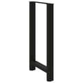 Pikkukuva 4 / 10: vidaXL Baaripöydän jalat mustat 2 kpl 60x(100-101) cm teräs