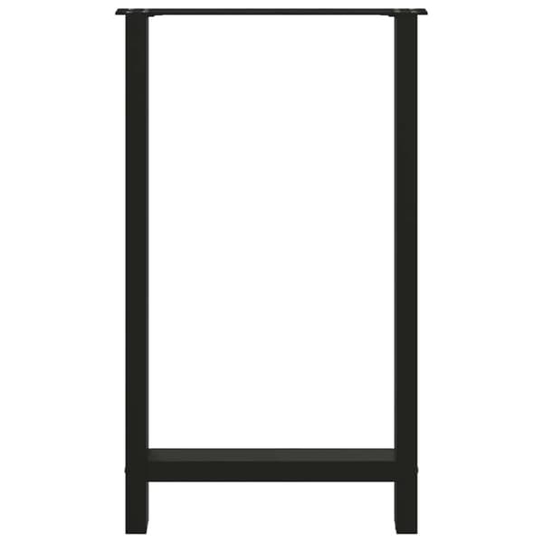 vidaXL sofabordben 2 stk. 60x(100-101) cm stål sort