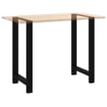 Pikkukuva 8 / 10: vidaXL Baaripöydän jalat mustat 2 kpl 60x(100-101) cm teräs
