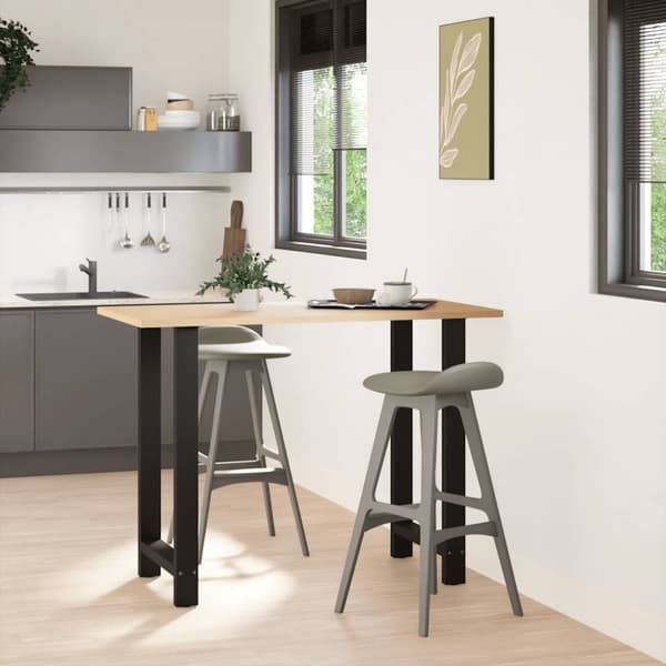 vidaXL Baaripöydän jalat mustat 2 kpl 60x(100-101) cm teräs