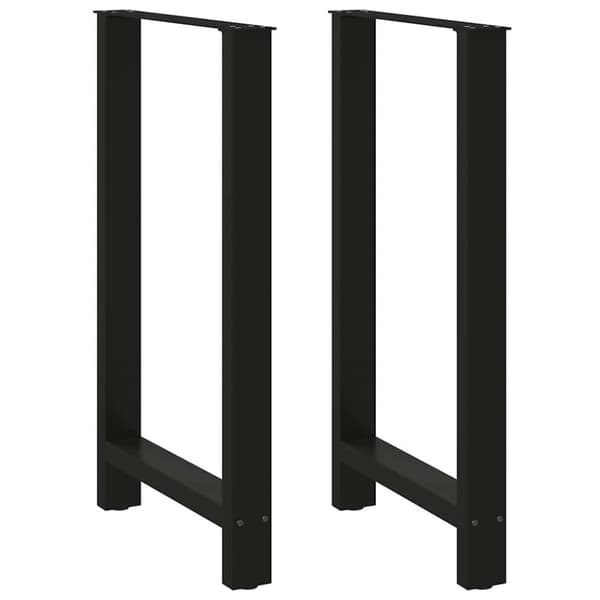 vidaXL Baaripöydän jalat mustat 2 kpl 60x(100-101) cm teräs