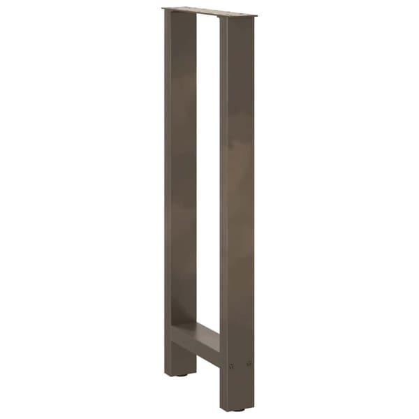 vidaXL Barbordben naturstål 2 stk 50x(100-101) cm stål