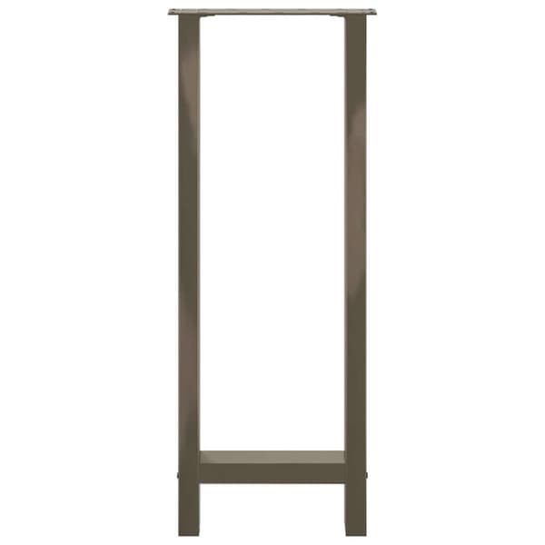 vidaXL Barbordben naturstål 2 stk 50x(100-101) cm stål