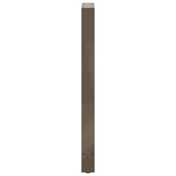 vidaXL Barbordben naturstål 2 stk 50x(100-101) cm stål