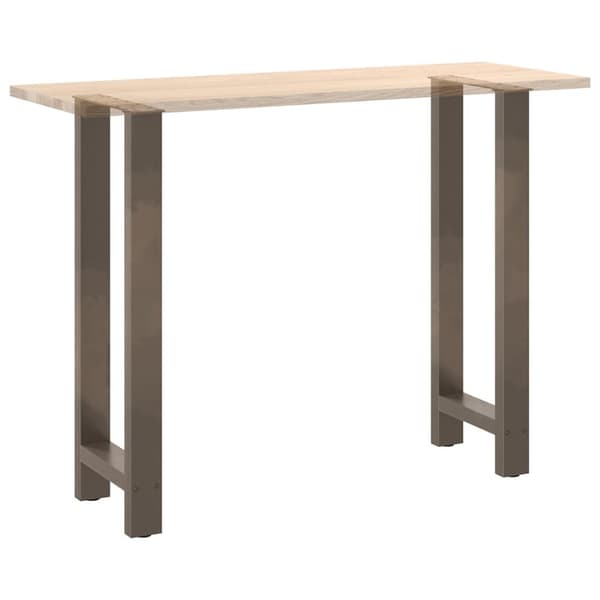vidaXL Barbordben naturstål 2 stk 50x(100-101) cm stål