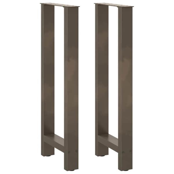 vidaXL Barbordben naturstål 2 stk 50x(100-101) cm stål