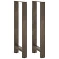 Miniatyrbilde 1 av 10: vidaXL Barbordben naturstål 2 stk 50x(100-101) cm stål