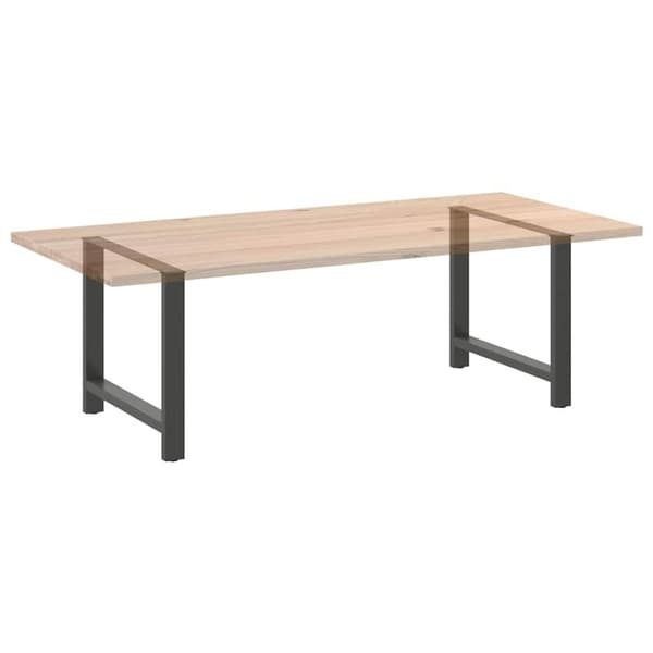 vidaXL sofabordben 2 stk. 100x(72-73) cm stål antracitgrå