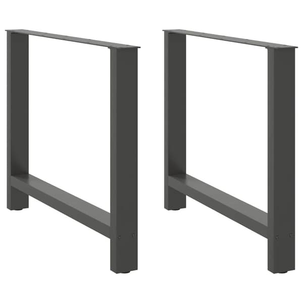 vidaXL sofabordben 2 stk. 100x(72-73) cm stål antracitgrå