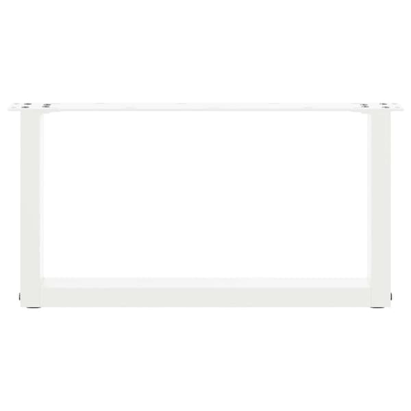 vidaXL sofabordben U-formet 2 stk. 60x(30-31) cm stål hvid