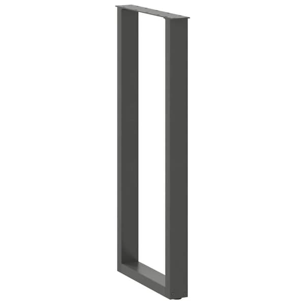 vidaXL Salongbordben U-formet 2 stk antrasitt 50x(110-111) cm stål