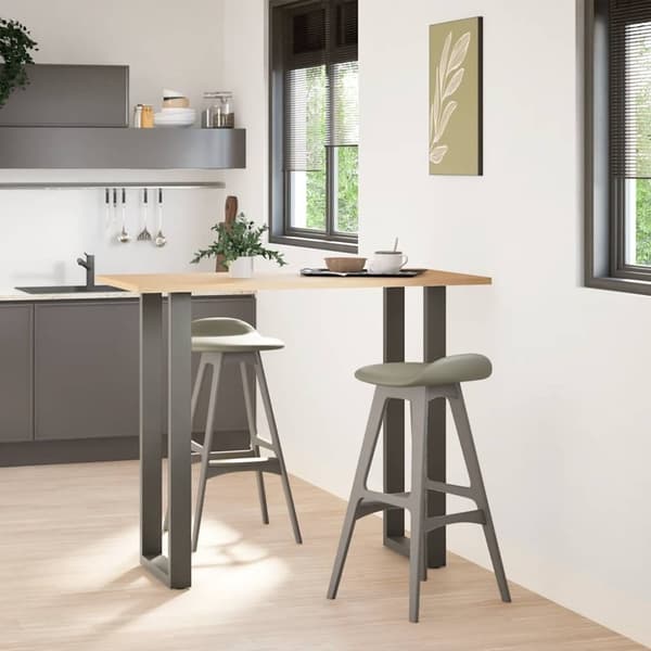 vidaXL Salongbordben U-formet 2 stk antrasitt 50x(110-111) cm stål