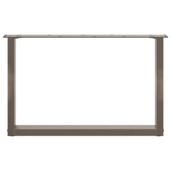 vidaXL Soffbordsben U-formade 2 st naturstål 70x(42-43) cm stål