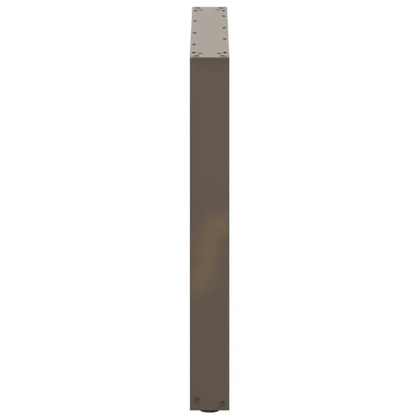 vidaXL Matbordsben U-formad 2 st naturstål 80x(72-73) cm stål