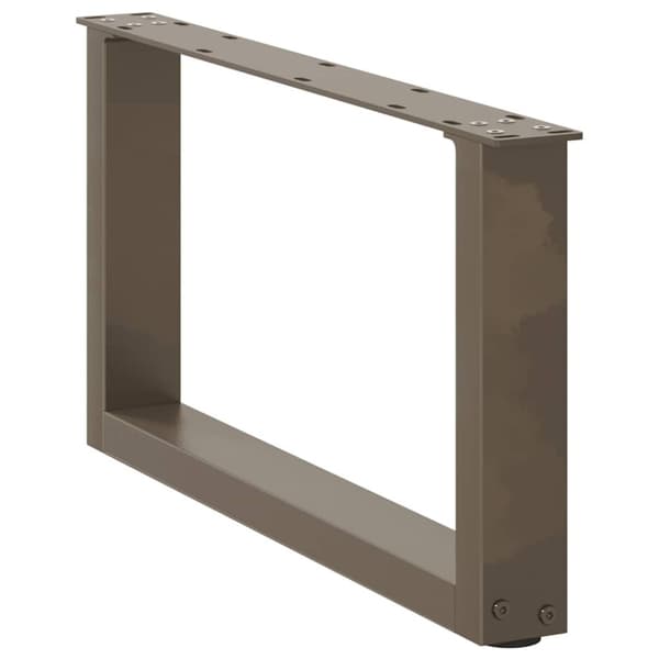vidaXL sofabordben U-formet 2 stk. naturstål 60x(30-31) cm stål