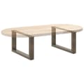 Pikkukuva 8 / 10: vidaXL sofabordben U-formet 2 stk. naturstål 60x(30-31) cm stål
