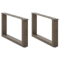 Pikkukuva 1 / 10: vidaXL sofabordben U-formet 2 stk. naturstål 60x(30-31) cm stål