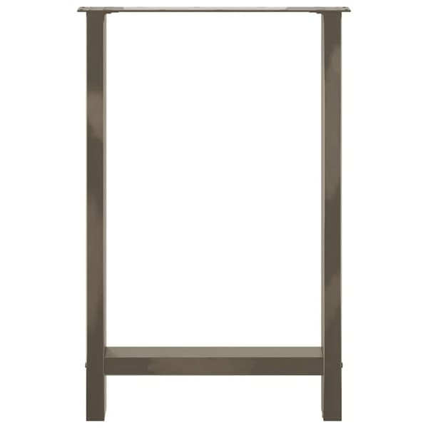 vidaXL sofabordben naturstål 2 stk. 60x(90-91) cm stål
