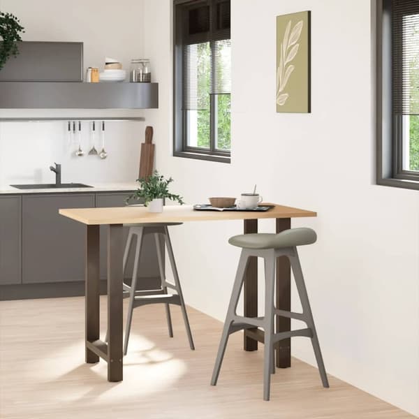 vidaXL sofabordben naturstål 2 stk. 60x(90-91) cm stål