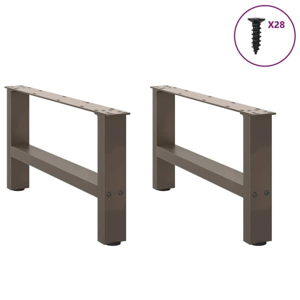 vidaXL Soffbordsben naturstål 2 st 70x(30-31) cm stål