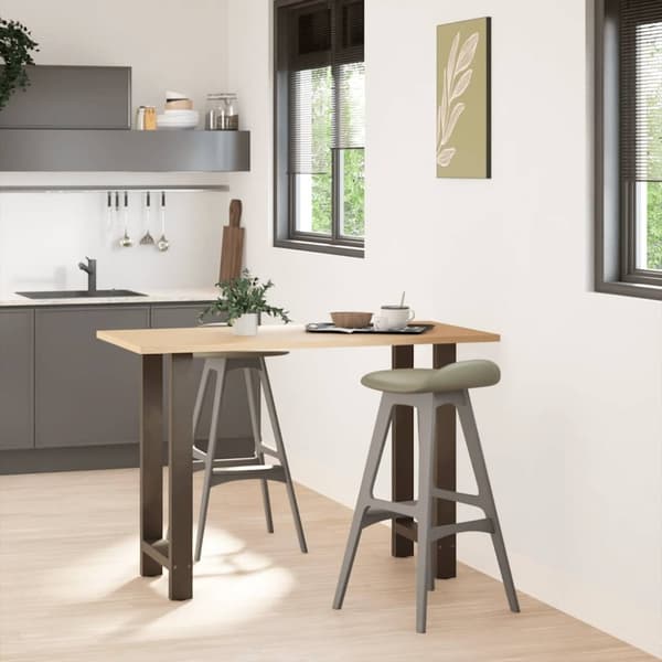 vidaXL sofabordben naturstål 2 stk. 50x(90-91) cm stål