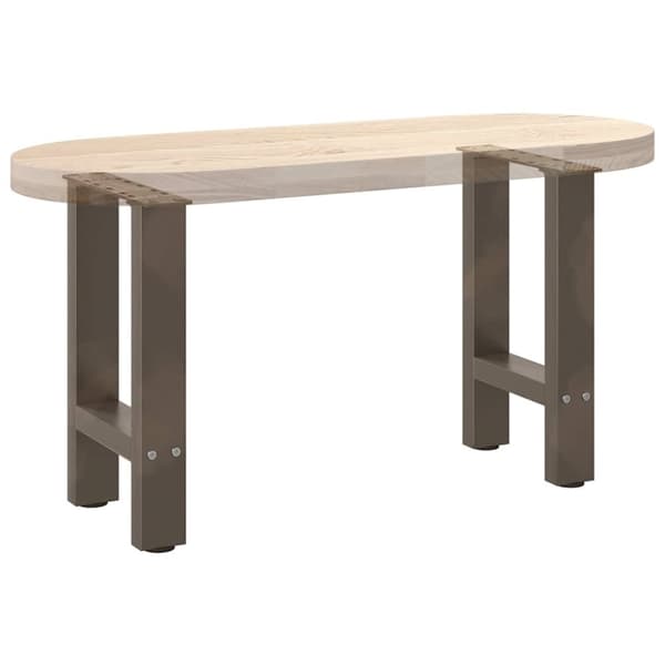 vidaXL Sohvapöydän jalat, luonnonvärinen teräs, 2 kpl, 28 x (42-43) cm, teräs
