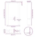 Pikkukuva 10 / 10: vidaXL Sohvapöydän jalat, luonnonvärinen teräs, 2 kpl, 28 x (42-43) cm, teräs