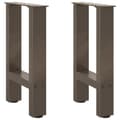 Pikkukuva 1 / 10: vidaXL Sohvapöydän jalat, luonnonvärinen teräs, 2 kpl, 28 x (42-43) cm, teräs