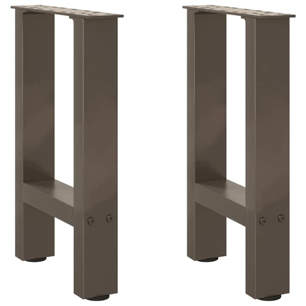 vidaXL Sohvapöydän jalat, luonnonvärinen teräs, 2 kpl, 28 x (42-43) cm, teräs