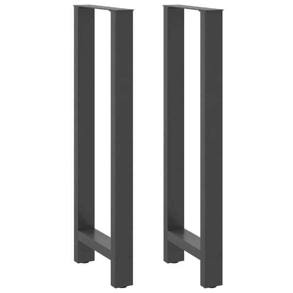 vidaXL sofabordben 2 stk. 40x(110-111) cm stål antracitgrå