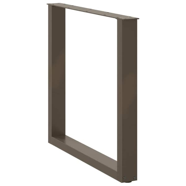vidaXL Spisebordsben U-formet 2 stk. naturstål 90x(72-73) cm stål
