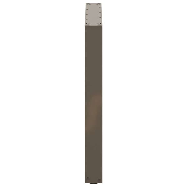 vidaXL Spisebordsben U-formet 2 stk. naturstål 90x(72-73) cm stål