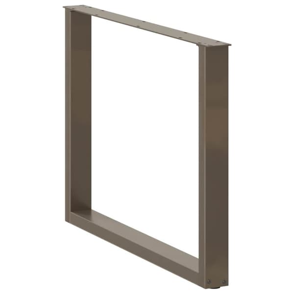 vidaXL Ruokapöydän jalat U-muoto 3 kpl Luonnonteräs 100x(72-73) cm