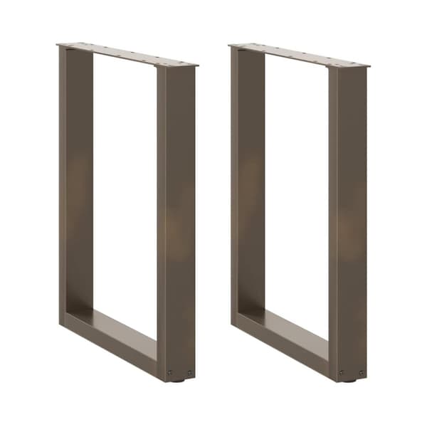 vidaXL Spisebordsben U-formet 2 stk. naturstål 70x(72-73) cm stål