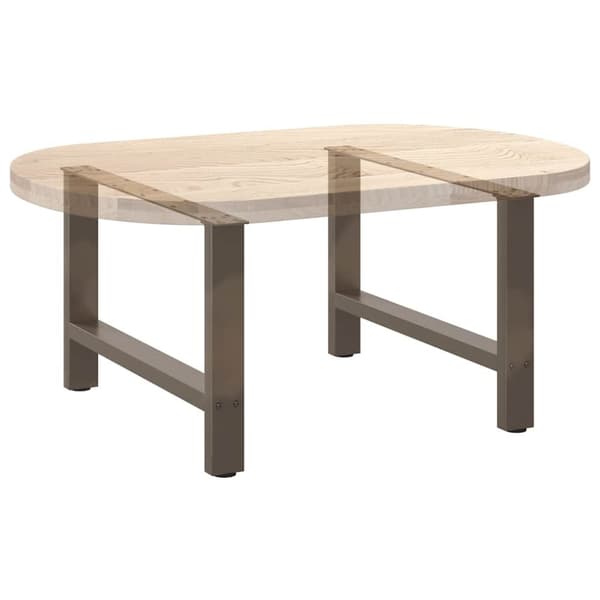 vidaXL Soffbordsben naturstål 2 st 70x(42-43) cm stål