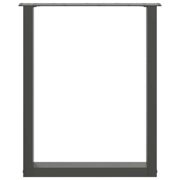 vidaXL Spisebordben U-formet 2 stk naturell 70x(72-73) cm stål