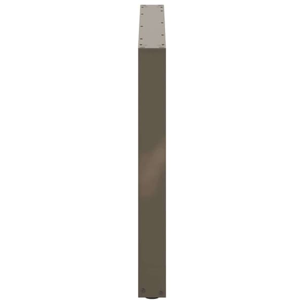 vidaXL Matbordsben U-formad 3 st naturstål 100x(72-73) cm stål