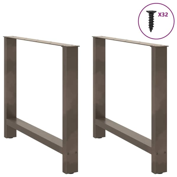 vidaXL Soffbordsben naturstål 2 st 90x(72-73) cm stål