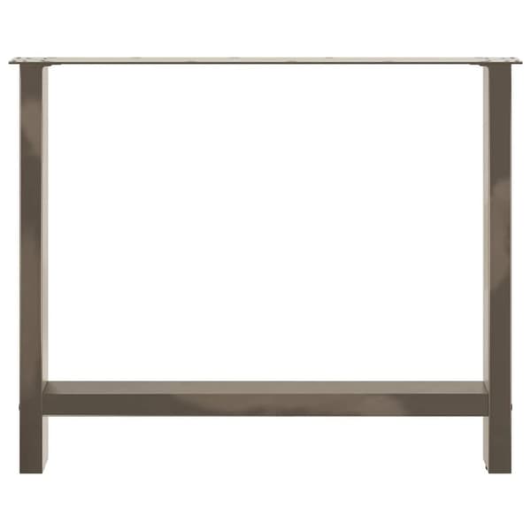 vidaXL Soffbordsben naturstål 2 st 90x(72-73) cm stål