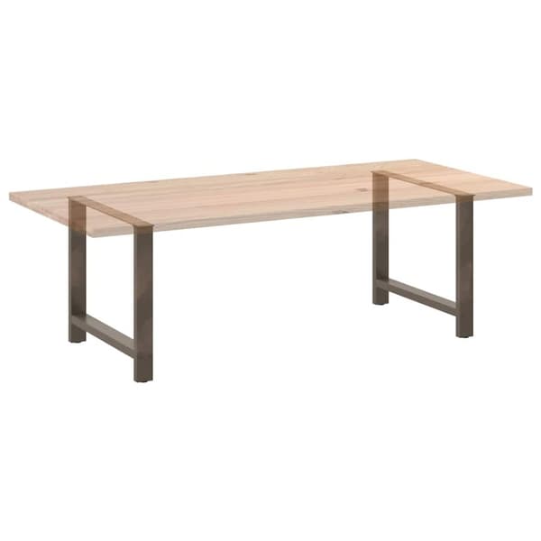 vidaXL Soffbordsben naturstål 2 st 90x(72-73) cm stål