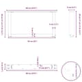 Miniatyrbilde 10 av 10: vidaXL Salongbordben U-formet 2 stk naturstål 60 x (30-31) cm stål