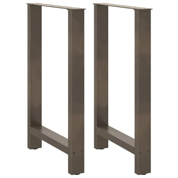 vidaXL Soffbordsben naturstål 2 st 60x(90-91) cm stål